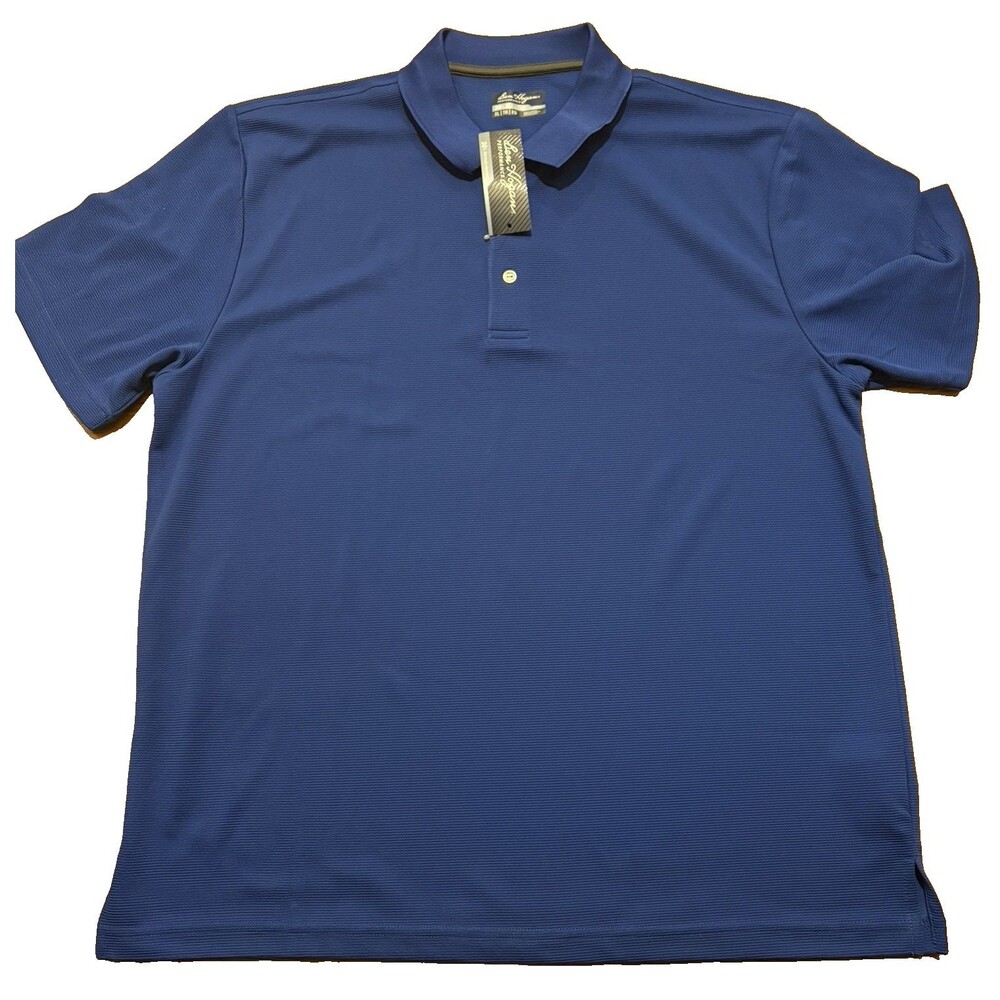 Ben Hogan Golf Shirt Men’s Size 2XL Blue Short Sleeve Performance Logo Polo NWT